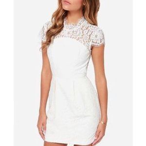 Keepsake Run the World Ivory Lace Dress Size S